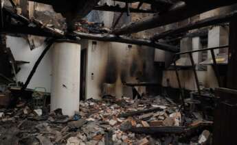 Uno de los pueblos destruidos, Vilar de Castro, donde ardieron varias casas en O Courel, Lugo.