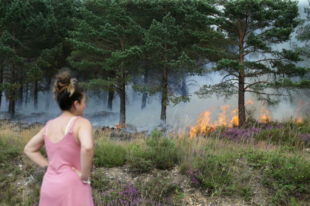 Incendio en A Pobra de Brollón, en Lugo