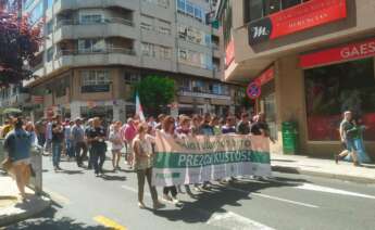 Manifestación de productores en Ourense