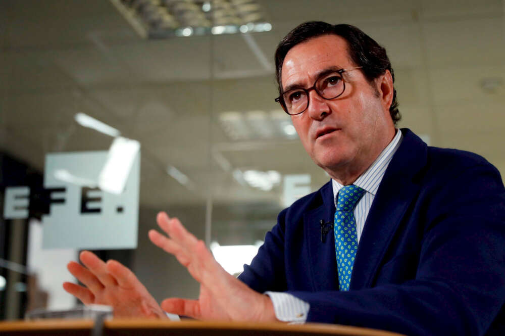 El presidente de la CEOE, Antonio Garamendi. EFE/Sergio Barrenechea/Archivo