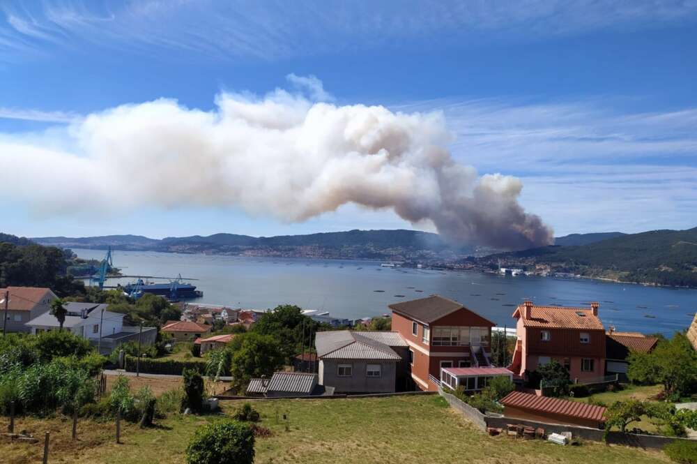 Incendio en Moaña (Pontevedra) / Europa Press