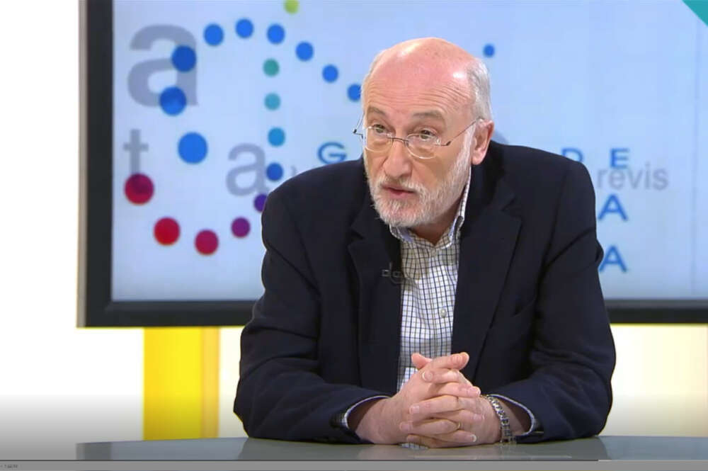 Ramón Cacabelos durante una intervención en la Televisión de Galicia (TVG)