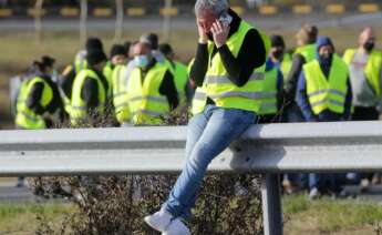 Fotos de archivo de las protestas de los transportistas en la A-6 - Carlos Castro