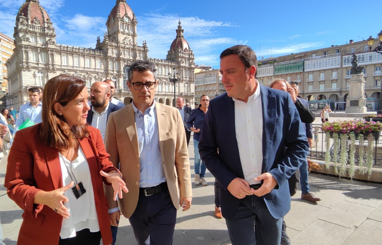 Inés Rey, Félix Bolaños y Valentín González Formoso / PSdeG
