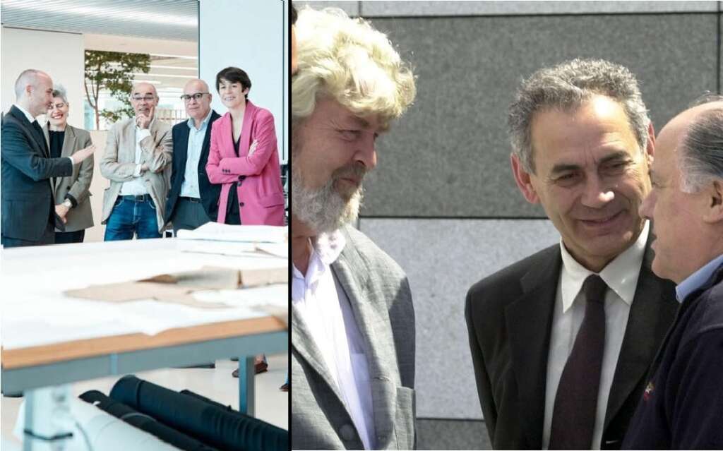 Ana Pontón y Xosé Manuel Beiras visitaron la sede de Inditex como líderes del Bloque con dos décadas de diferencia