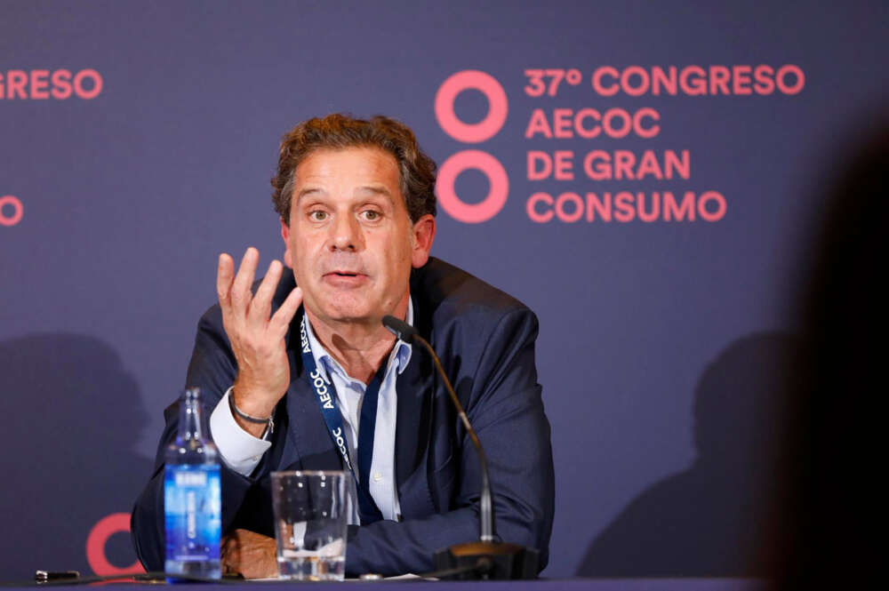 El presidente ejecutivo de la Corporación Hijos de Rivera (Estrella Galicia), Ignacio Rivera, en rueda de prensa en el 37º Congreso de Gran Consumo de Aecoc