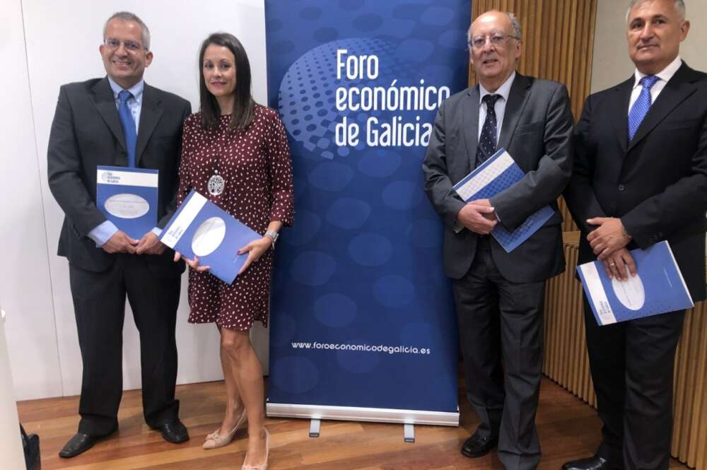 Imagen de la presentación del nuevo informe de coyuntura del Foro Económico de Galicia