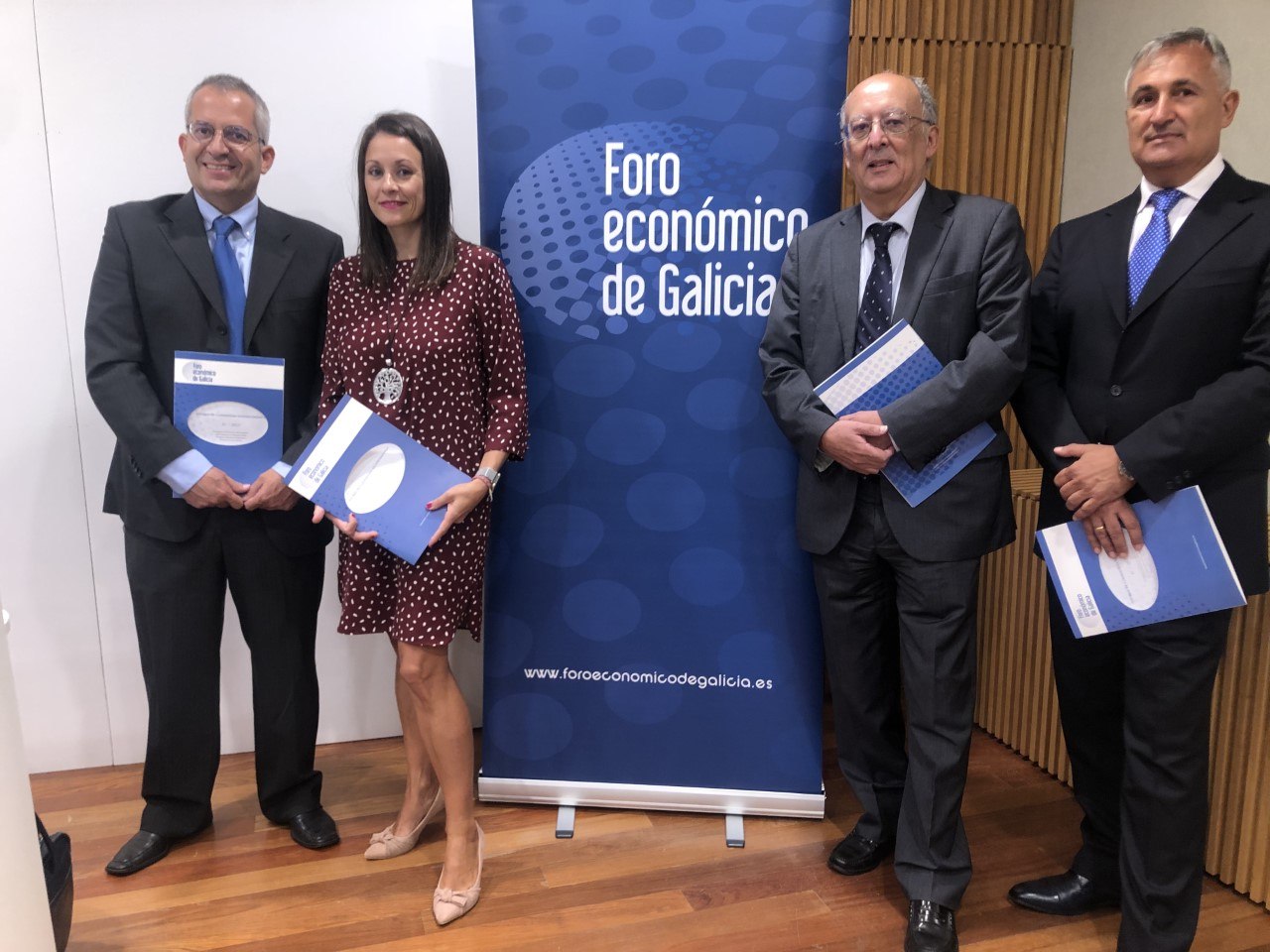 Imagen de la presentación del nuevo informe de coyuntura del Foro Económico de Galicia