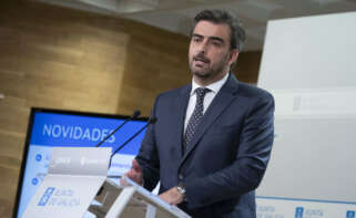 Diego Calvo durante la presentación de la nueva Lei do Xogo el pasado jueves / Xunta