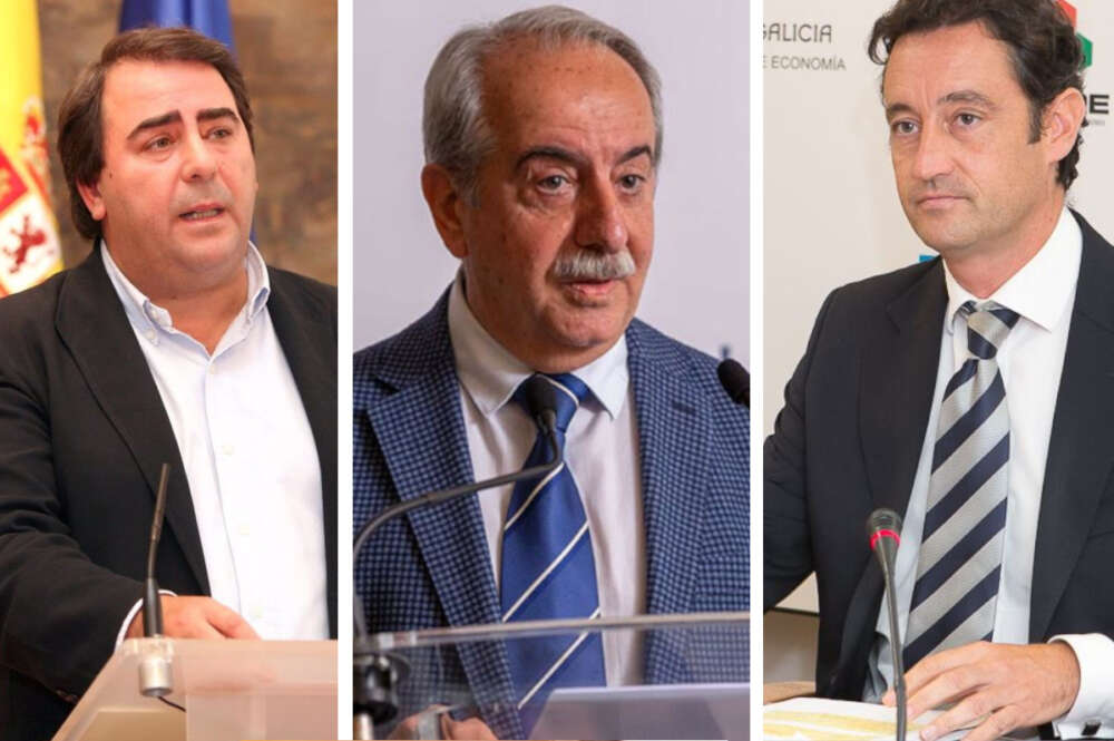 De izquierda a derecha, Carlos Negreira, Antonio Couceiro y Javier Aguilera