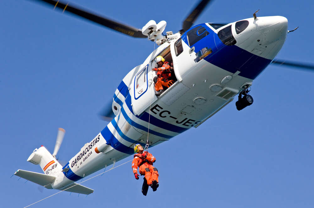 Helicóptero de Salvamento Marítimo de la Xunta, uno de los servicios gestionados por Babcock