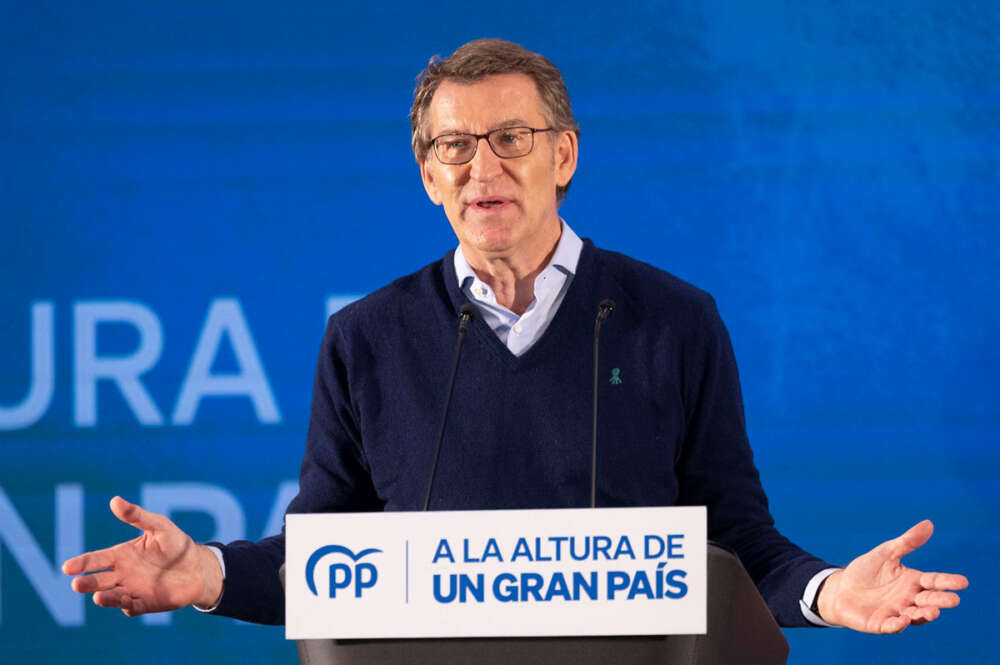 El presidente del Partido Popular, Alberto Núñez Feijóo