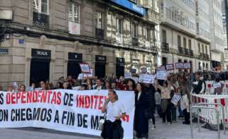 Protesta de las trabajadores de las tiendas de Inditex en A Coruña / CIG