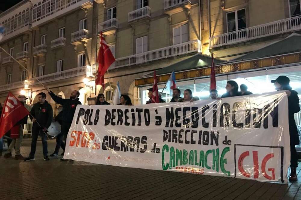 Protesta de los trabajadores de Cambalache / CIG