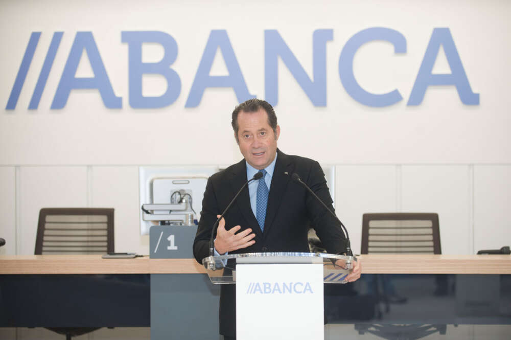 Juan Carlos Escotet Rodríguez durante la presentación del nuevo modelo de oficina de Abanca