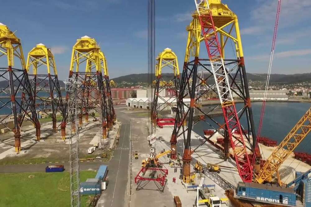 Jackets para eólica marina en el astillero de Navantia en Fene / Navantia