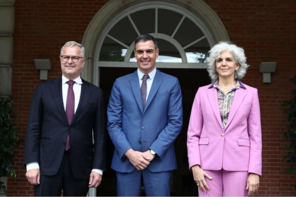 El presidente del Gobierno, Pedro Sánchez, se ha reunido con el consejero delegado del Grupo A.P. Møller-Maersk, Søren Skou,