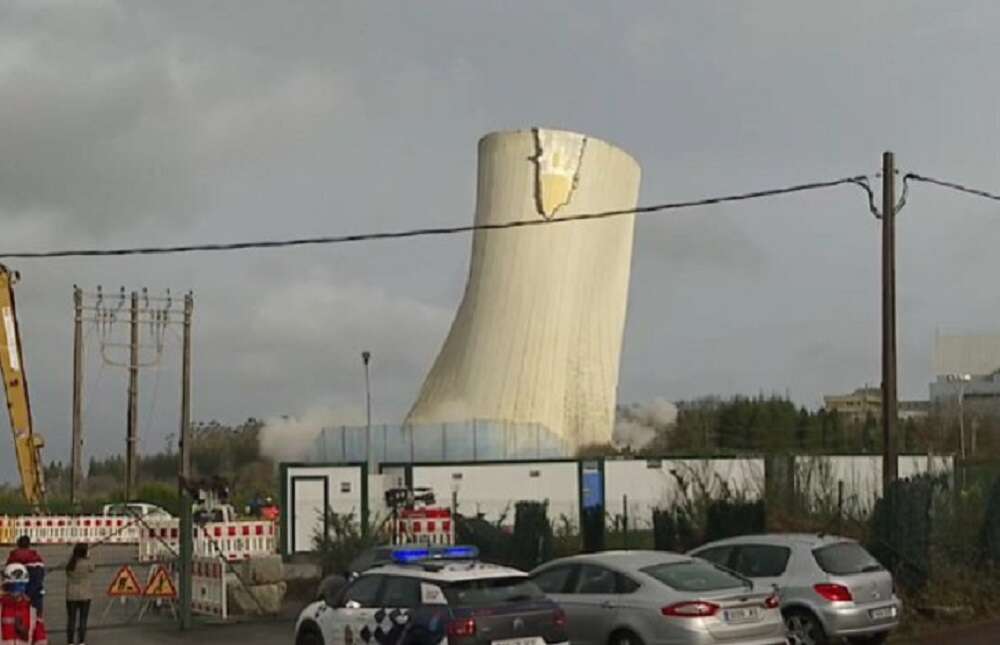 Derrumbe de la torre de refrigeración de la térmica de Meirama