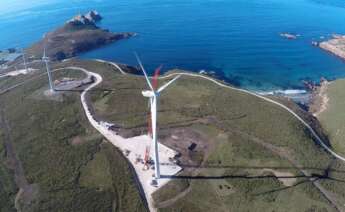 Imagen de archivo del parque eólico de Naturgy en Cabo Vilán, pionero en Galicia, que fue repotenciado en 2016
