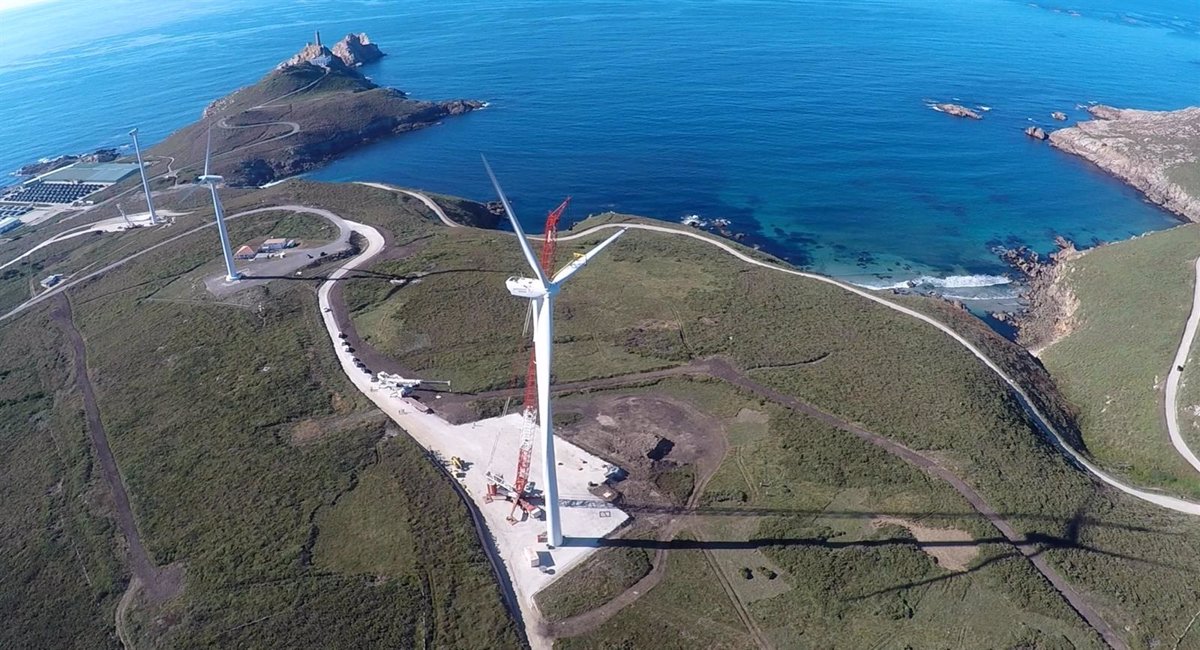 Imagen de archivo del parque eólico de Naturgy en Cabo Vilán, pionero en Galicia, que fue repotenciado en 2016