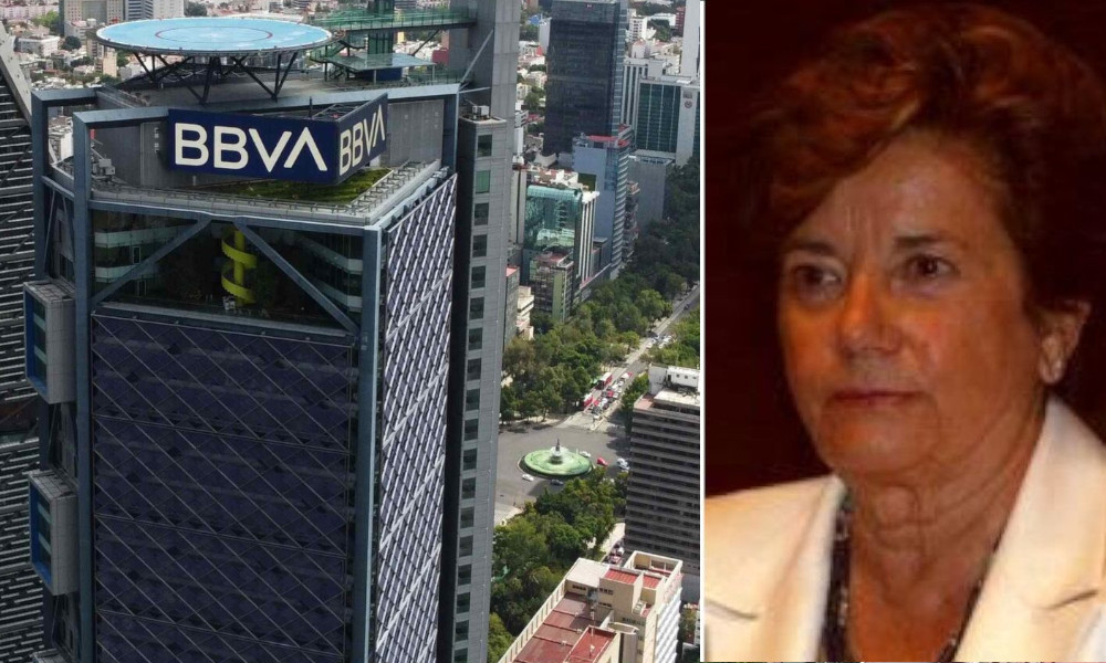Josefa Ortega y torre del BBVA en México