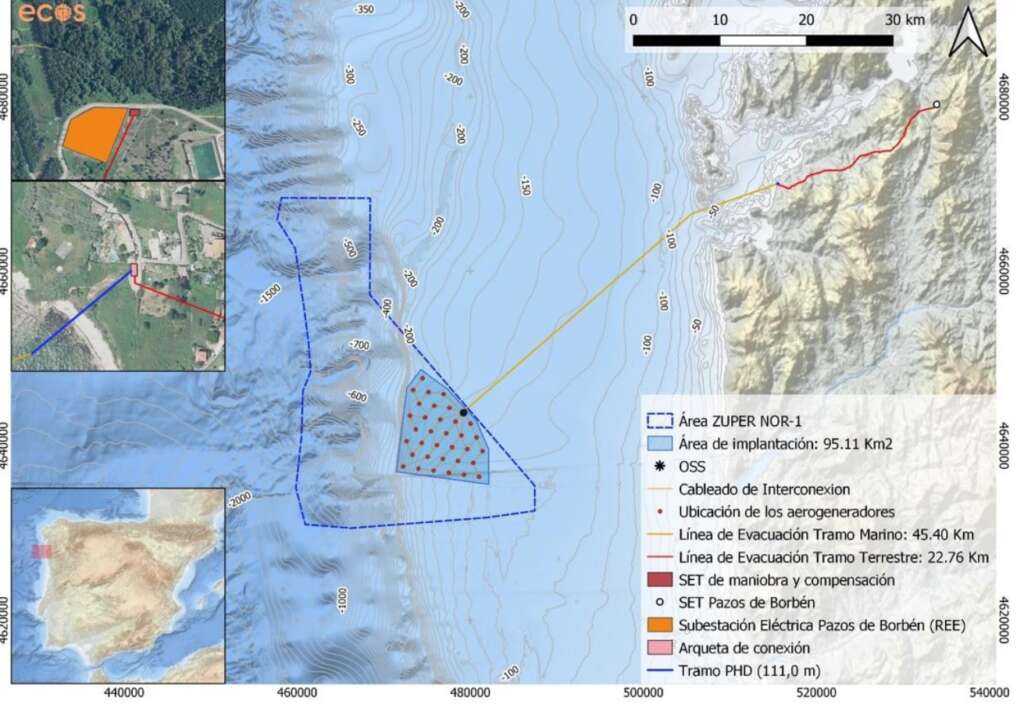 El proyecto del parque eólico marino Volanteiro, de Capital Energy. Fuente: Capital Energy