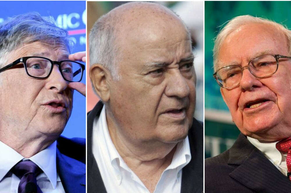 Bill Gates, Amancio Ortega y Warren Buffett