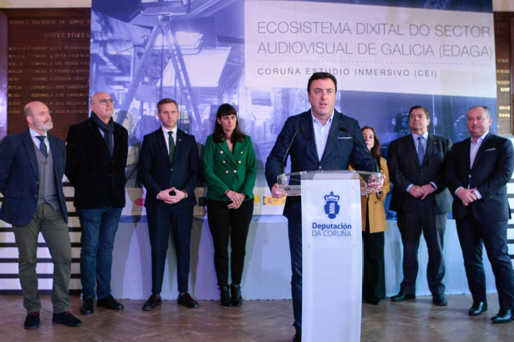 Acto de presentación de los avances del estudio audiovisual virtual en la Ciudad de las TIC