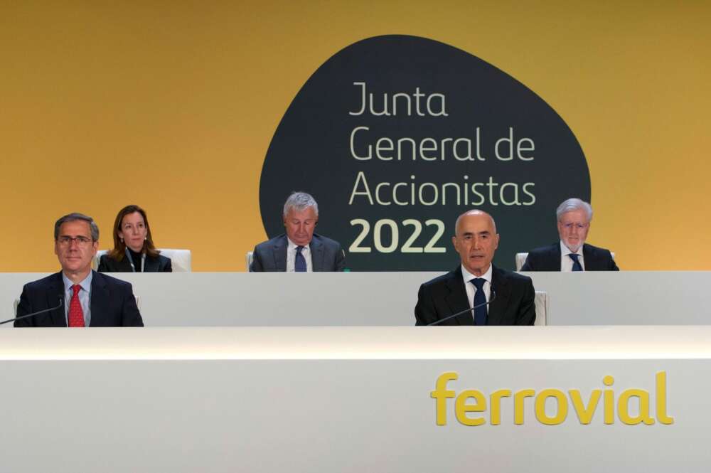 Junta de accionistas de Ferrovial, con Rafael del Pino en primer plano / Ferrovial