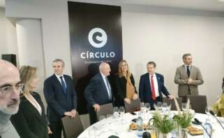 Alfonso Rueda y Abel Caballero, antes del almuerzo en Club Financiero de Vigo / Europa Press