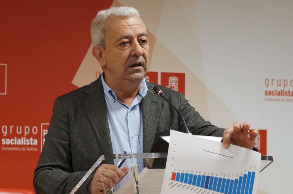 El portavoz del PSdeG en el Parlamento de Galicia, Luis Álvarez