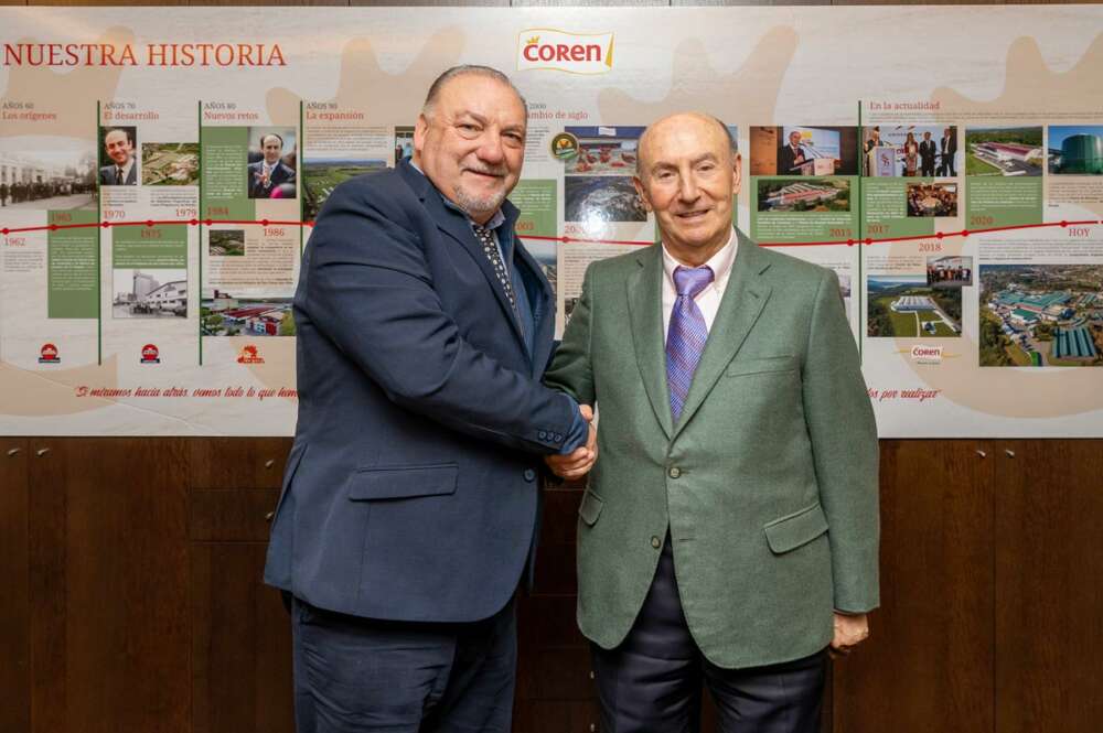 Jesús Quintá, gerente de Alibós, y Manuel Gómez-Franqueira Álvarez, presidente del Grupo Coren