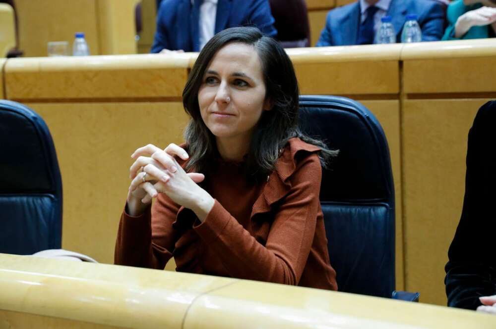 La ministra de Derechos Sociales, Ione Belarra, durante el pleno del Senado, este martes en Madrid