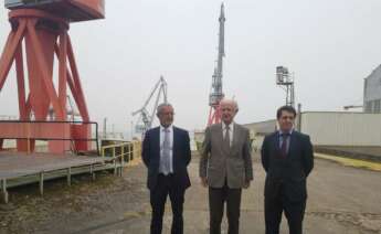 José Alberto Barreras en los antiguos astilleros Vulcano