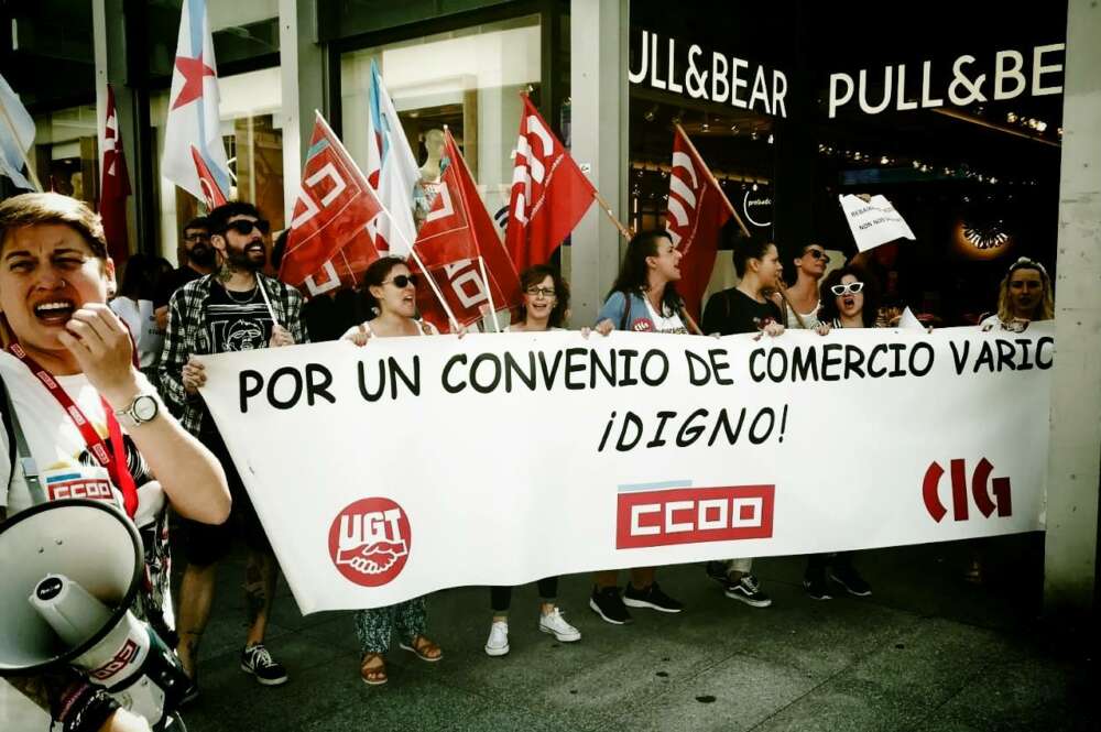 Protesta del comercio vario en A Coruña en 2018 / CCOO