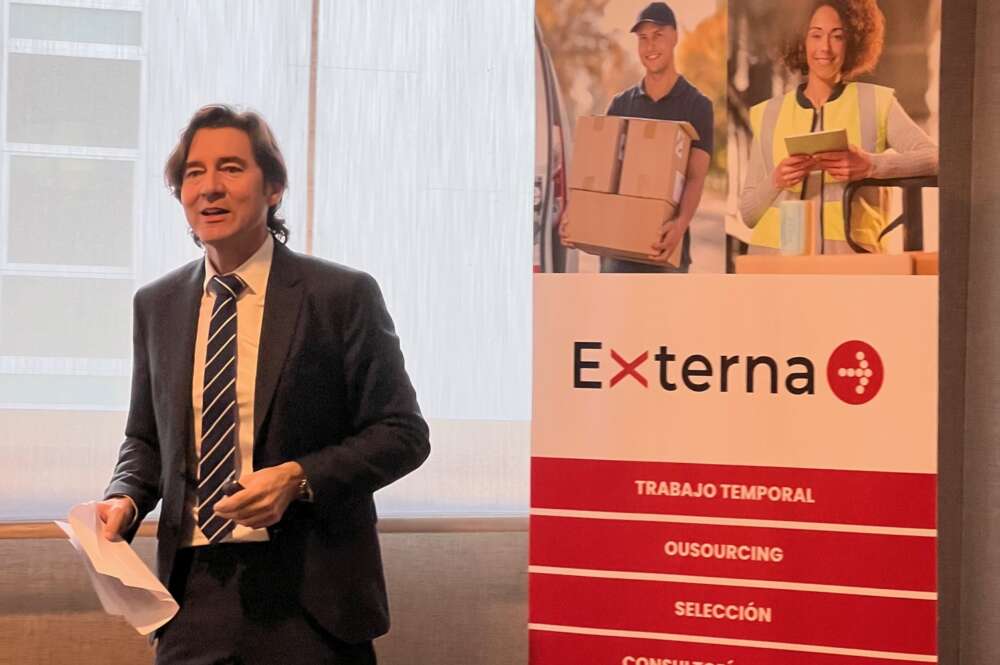 El CEO de Externa, Pastor López Docampo, en la reciente convención nacional de la empresa, celebrada en A Coruña