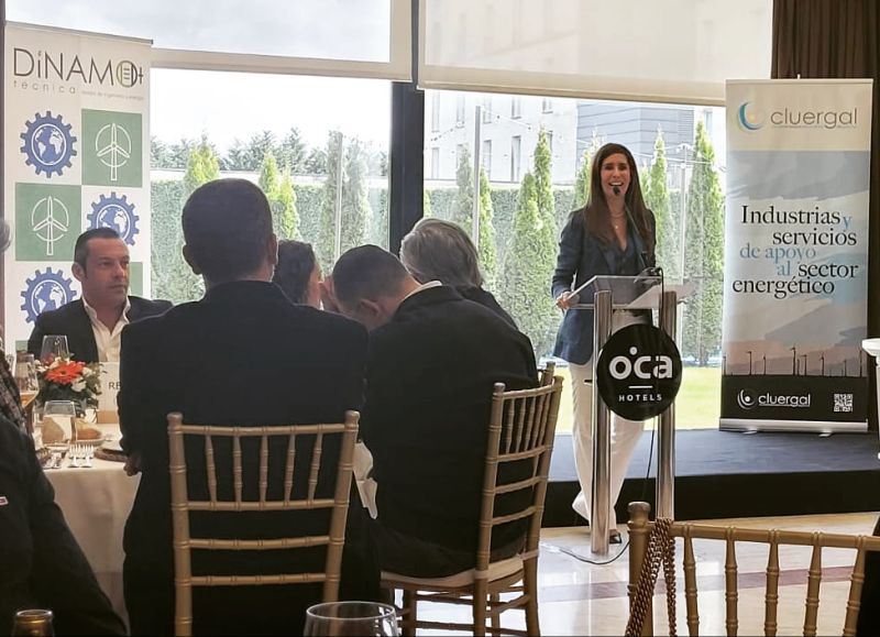 Isabel Pariente durante una presentación como miembro del Foro Enerxético de Galicia