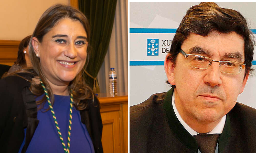 Maite Cancelo e Ignacio López-Chaves, vocal y presidente de la Comisión Galega da Competencia