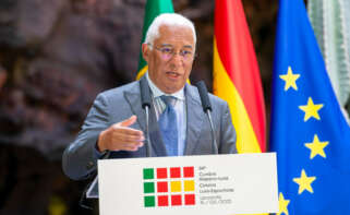El primer ministro de la República Portuguesa, Antonio Costa, tras la 34 edición la Cumbre Hispano-Portuguesa