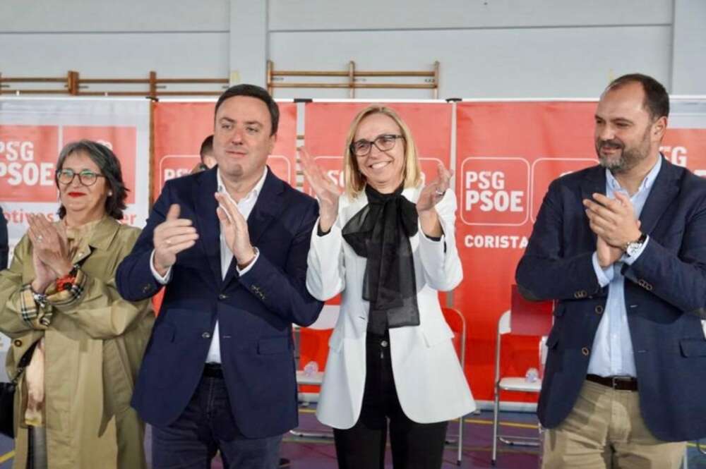 El secretario xeral del PSdeG, Valentín González Formoso, en un acto en Coristanco (A Coruña). - PSDEG