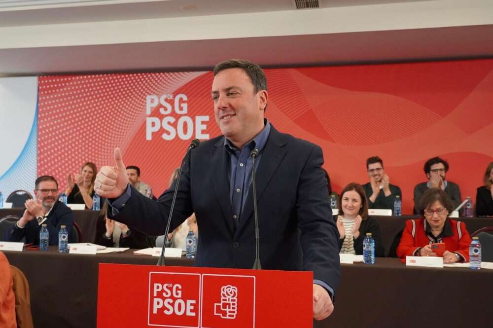 El secretario xeral de los socialistas gallegos, Valentín González Formoso, en el Comité Nacional del partido