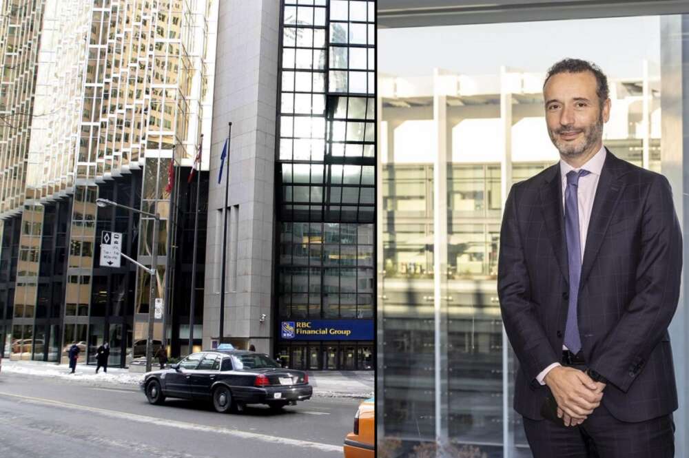 Roberto Ciibeira, CEO de Pontegadea, al lado de uno de los activos del holding de Amancio Ortega, el edificio Royal Bank de Toronto. Fotos: Repsol y Agencia EFE