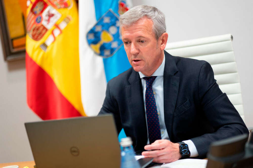 El presidente de la Xunta, Alfonso Rueda, interviene por videconferencia en el Foro Económico Español: La Galicia que viene