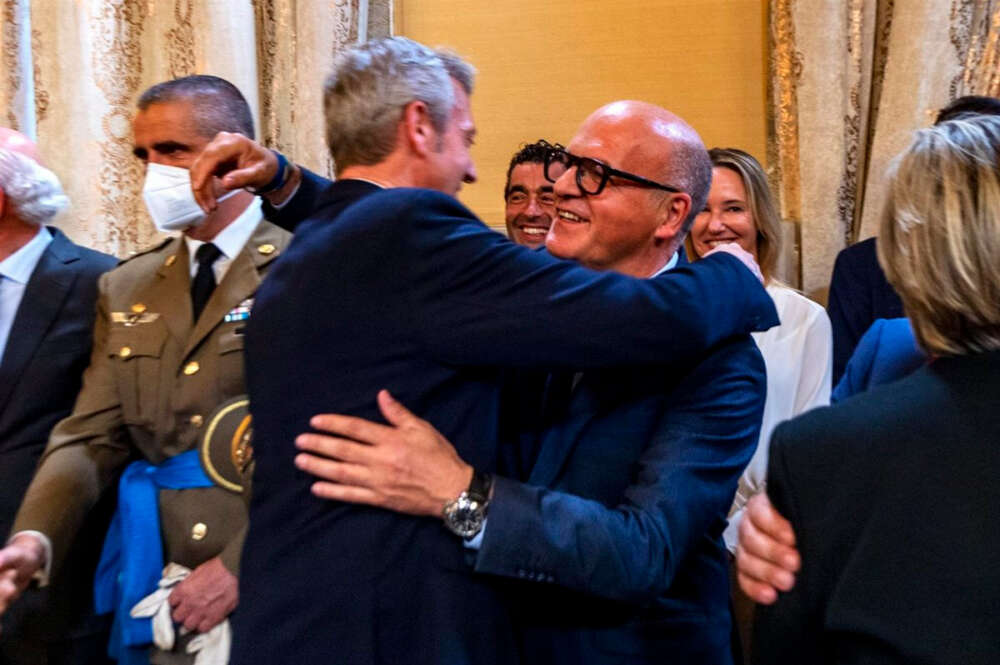 El presidente de la Xunta, Alfonso Rueda, y el presidente de la Diputación de Ourense, Manuel Baltar