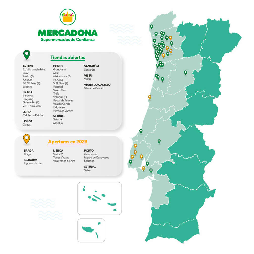 Mapa de aperturas de Mercadona