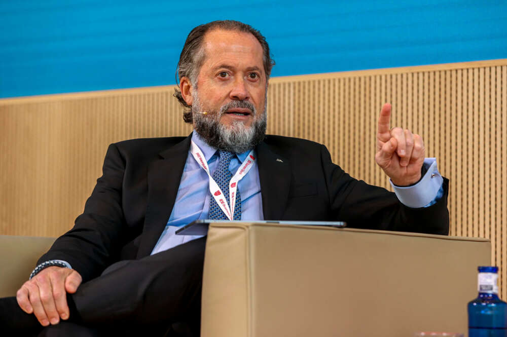 El presidente de Abanca, Juan Carlos Escotet, durante su participación en el XVIII Encuentro de Banca, organizado por el IESE