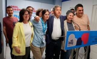 Miguel Anxo Fernández Lores en su comparecencia tras los resultados electorales