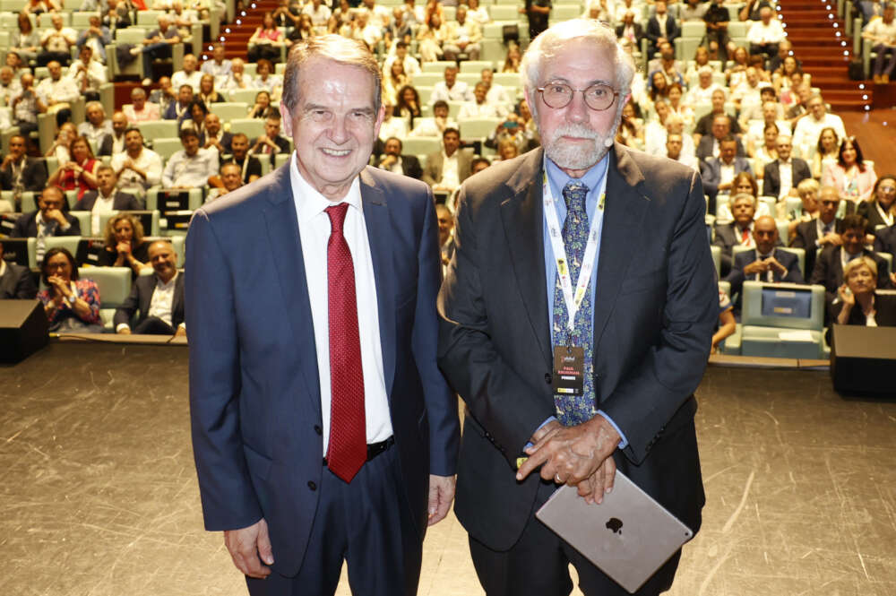 Abel Caballero, alcalde de Vigo, y Paul Krugman, Premio Nobel de Economía