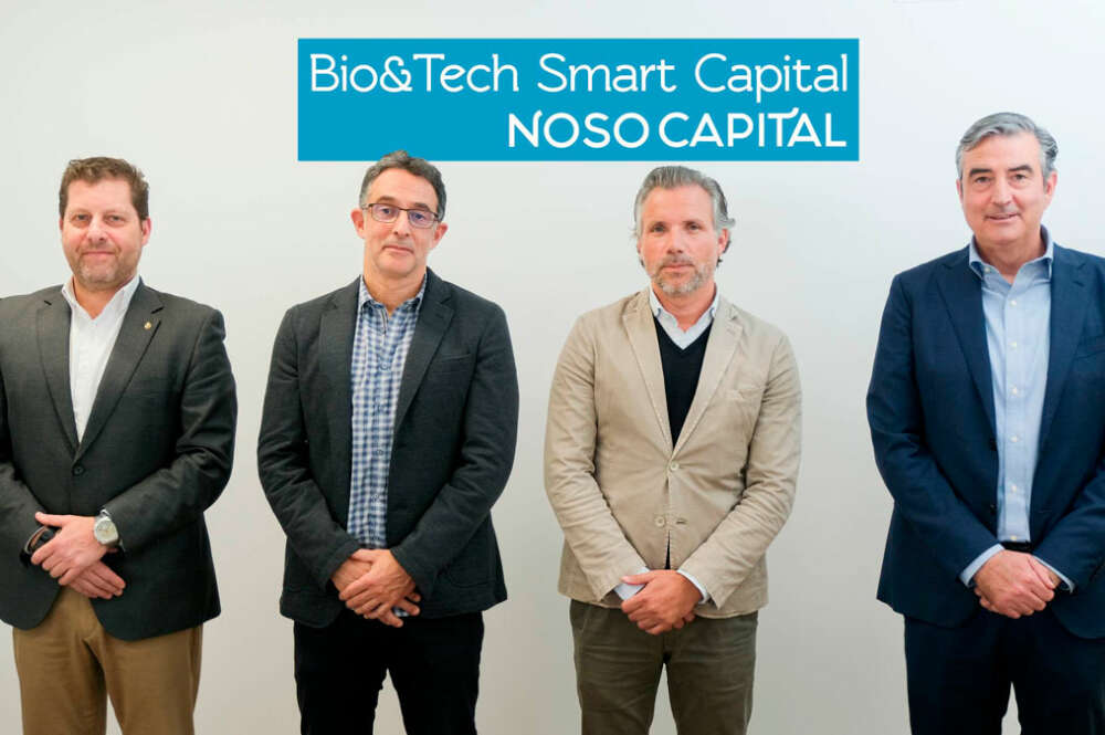 Equipo del fondo Bio & Tech Smart Capital. De izquierda a derecha: Daniel Prieto, Santi Domínguez, Pablo Álvarez y Tomás Pérez.