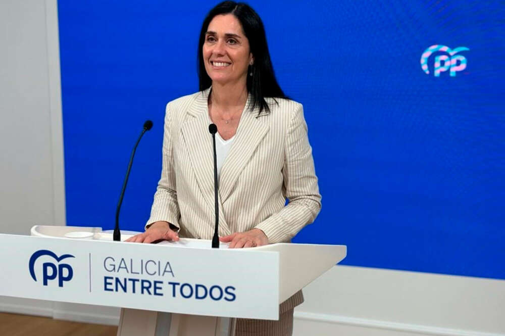 La secretaria general del PP de Galicia, Paula Prado, en rueda de prensa